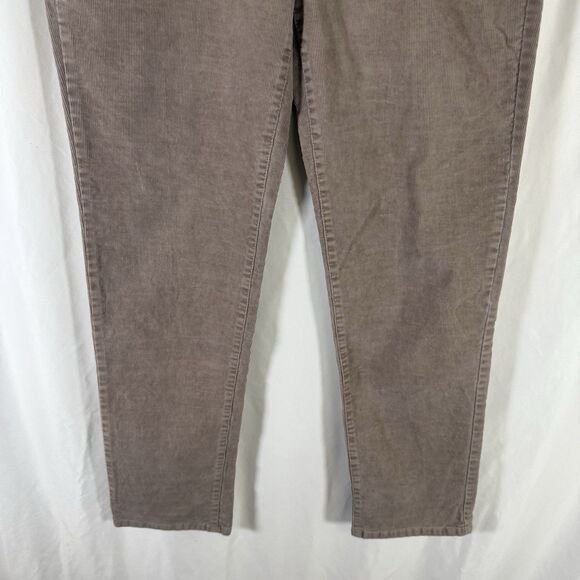 Coldwater Creek Corduroy Pants Women's 8 Brown Pockets Pull On Mid Rise - Picture 3 of 9